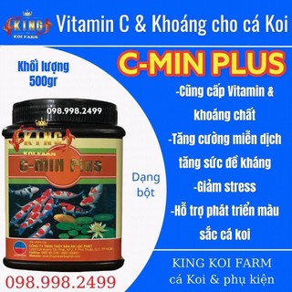 Vitamin c và khoáng chất c-min pluss hộp 500g dành cho cá koi
