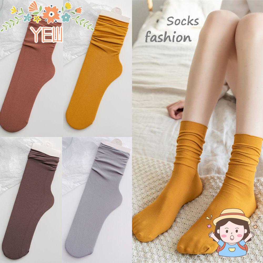 Vớ Dài Qua Gối Mỏng Màu Trơn Mềm Mại Phong Cách Lolita