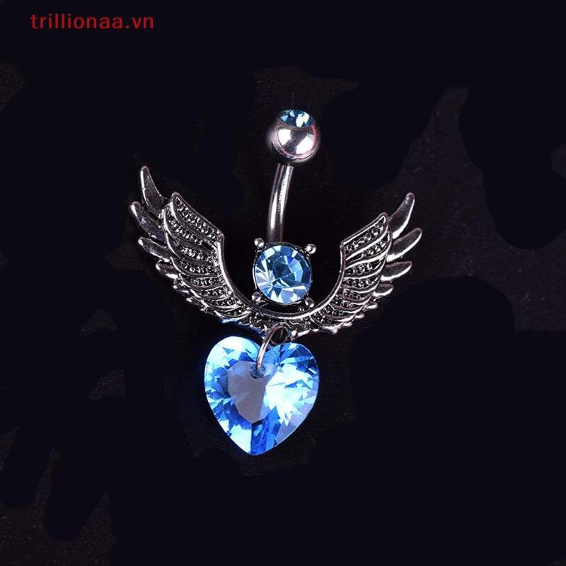 Khuyên RốN HìNh Tim ĐíNh Đá Xinh XắN 16G