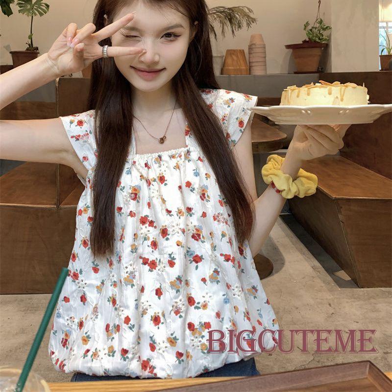 Áo Tank Top Không Tay Cổ Vuông In Họa Tiết Hoa Phong Cách Boho Thời Trang Mùa Hè Cho Nữ