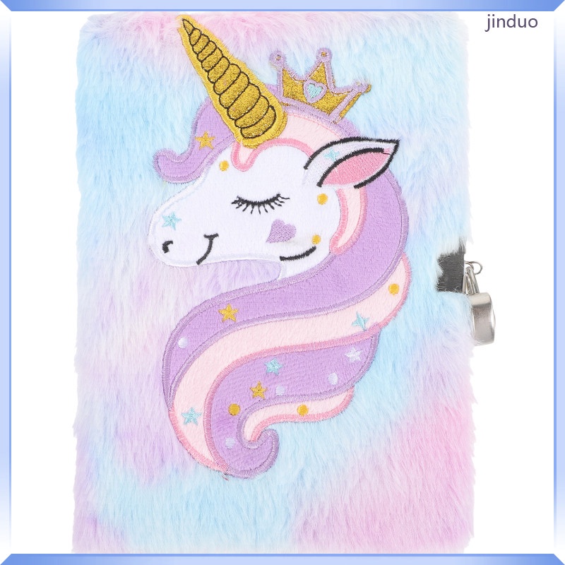 Plush lock book kids unicorn diary notebook tạp chí sản phẩm sữa girl student .vn