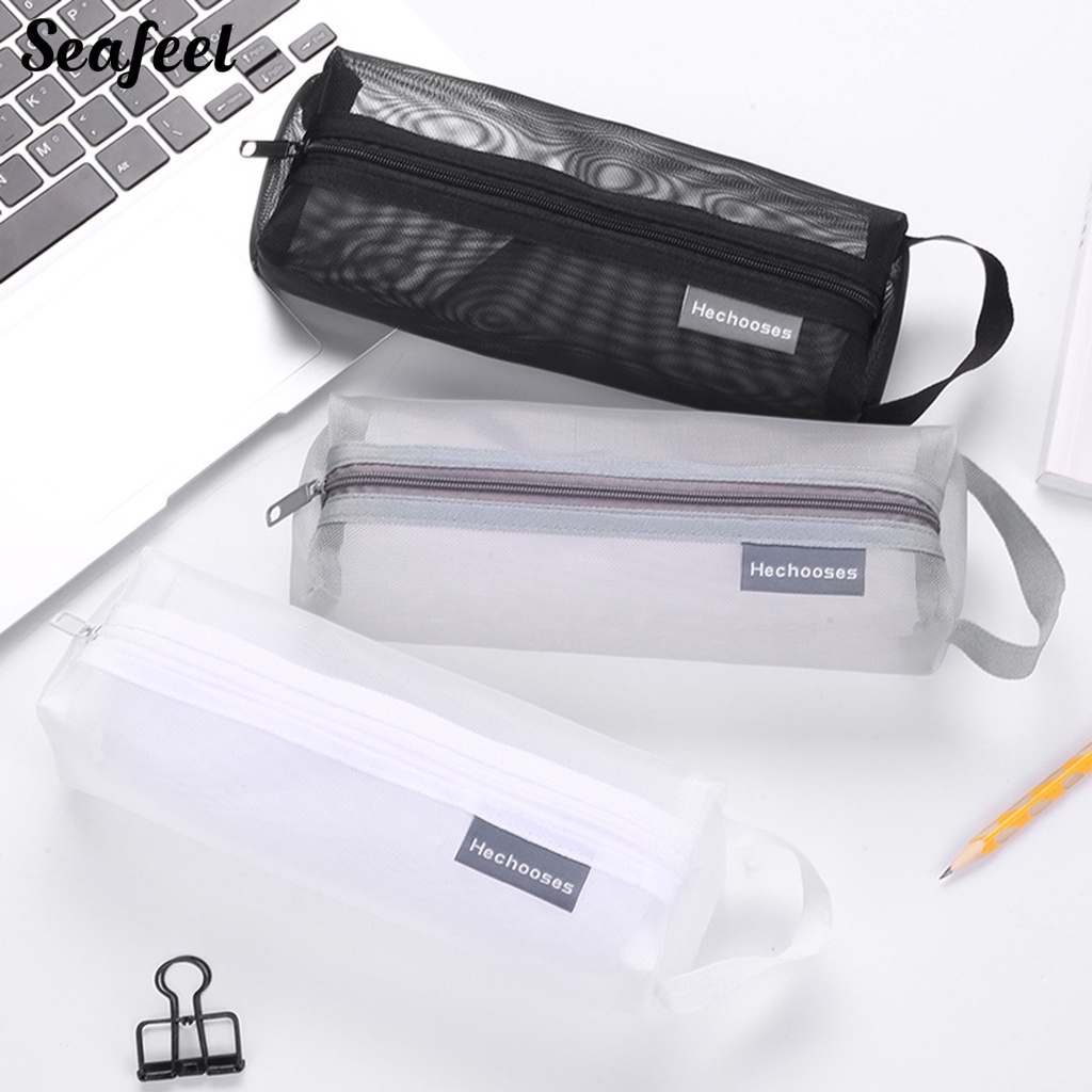 Túi Lưới Đựng Bút Trong Suốt Gọn Nhẹ Chống Bụi Sức Chứa Lớn