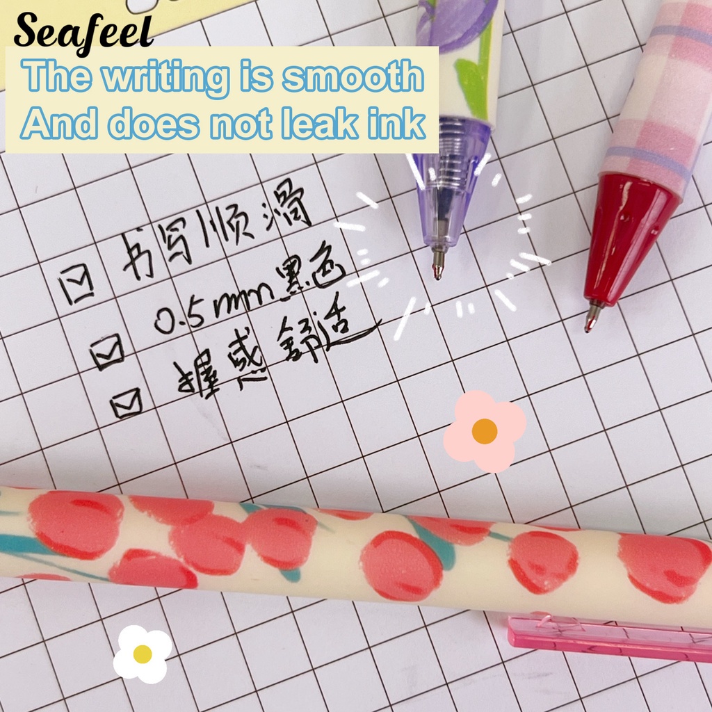 Set 4 Bút Thử Mực Đen Ngòi 0.5mm Kiểu Dáng Hoạt Hình