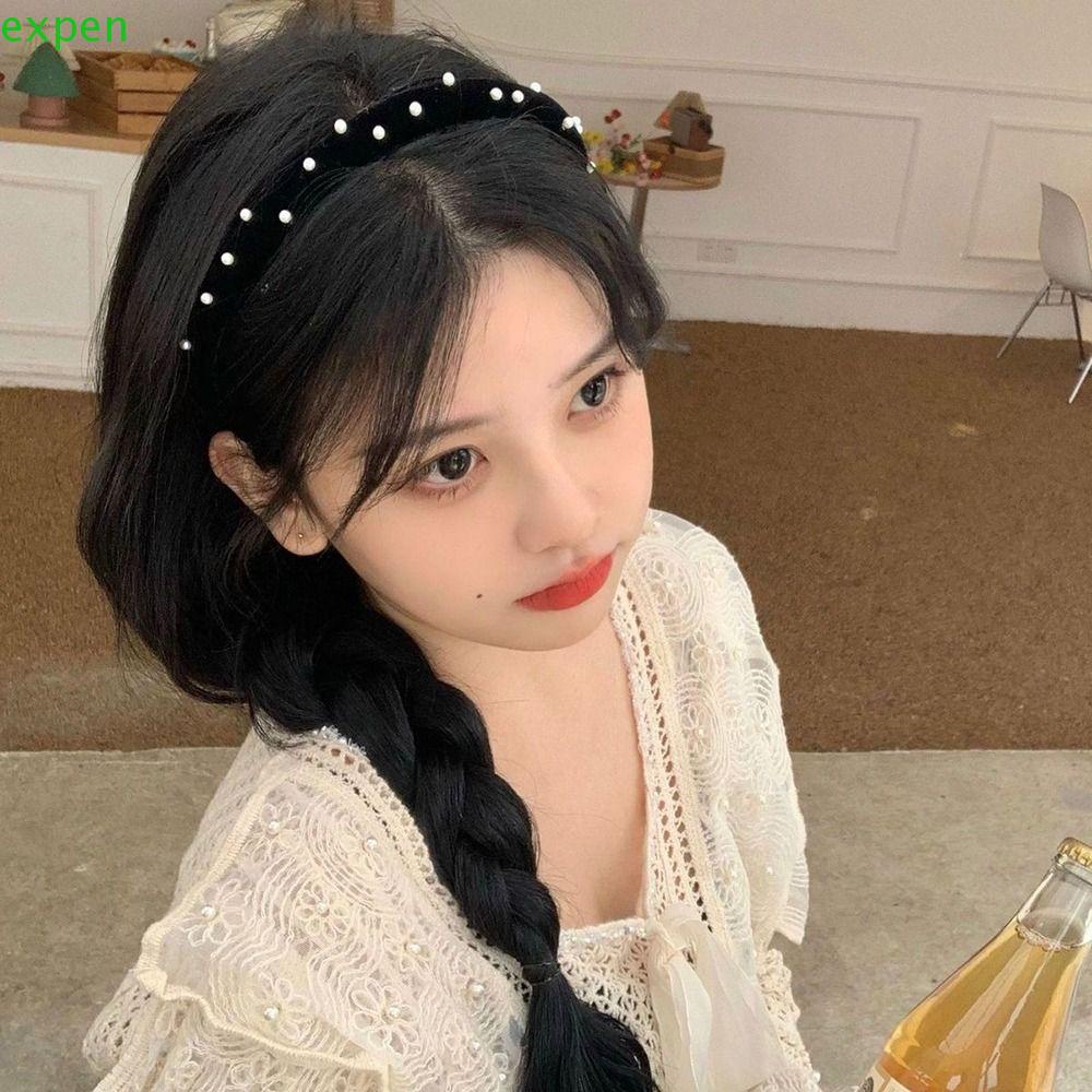 Băng Đô Cài Tóc Bằng Nhung Mỏng Phong Cách Retro Thời Trang Cho Nữ