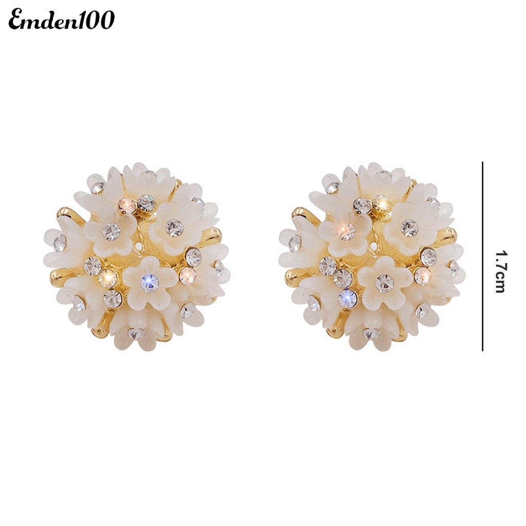 1 Đôi Bông Tai Nữ Hình Hoa Đính Đá Lấp Lánh