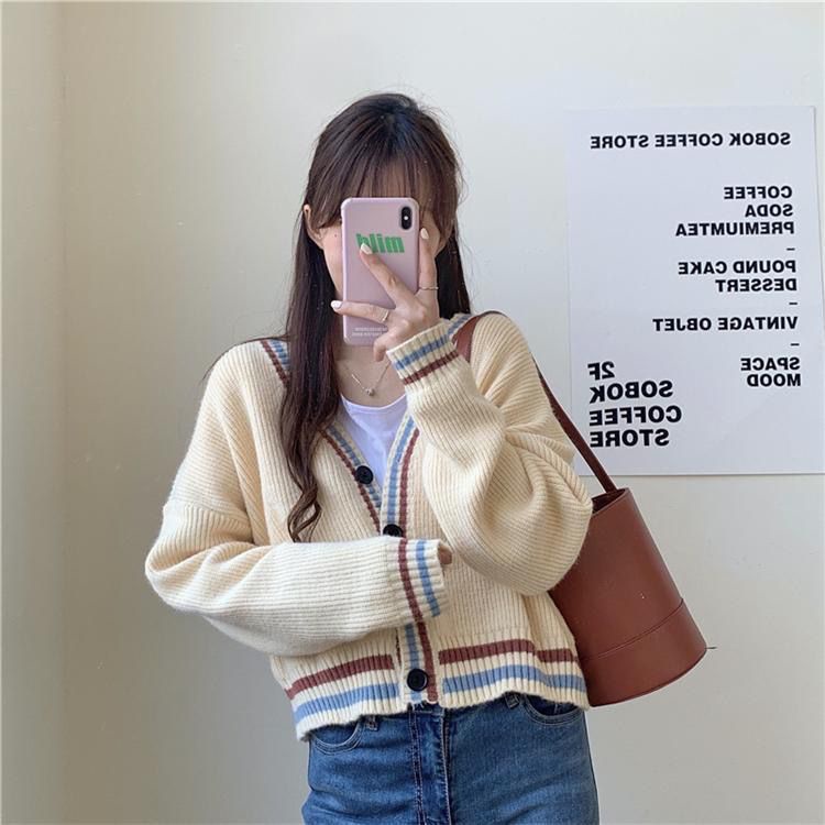 Áo Khoác Cardigan Dệt Kim Dáng Rộng Thiết Kế Mới Thời Trang Theo Phong Cách Nhật Bản Cho Nữ