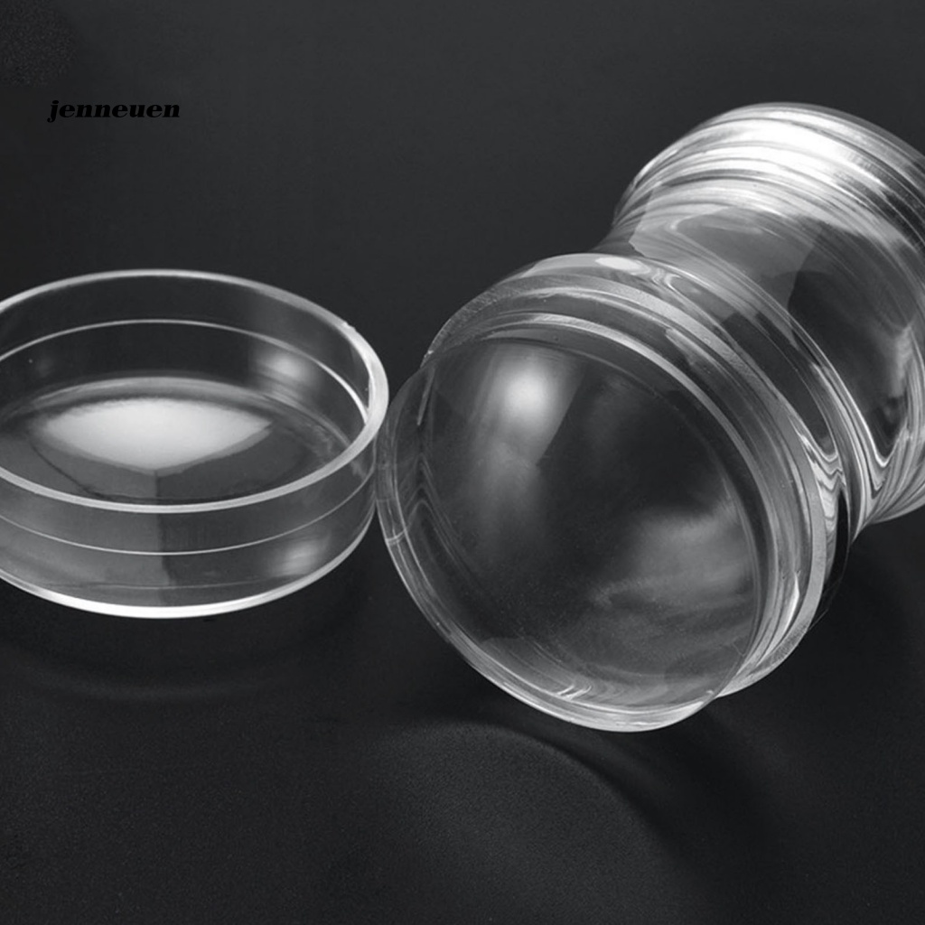 Dụng Cụ Đóng Dấu Trang Trí Móng Tay Bằng Silicon Trong Suốt Đầu Đơn Tiện Dụng