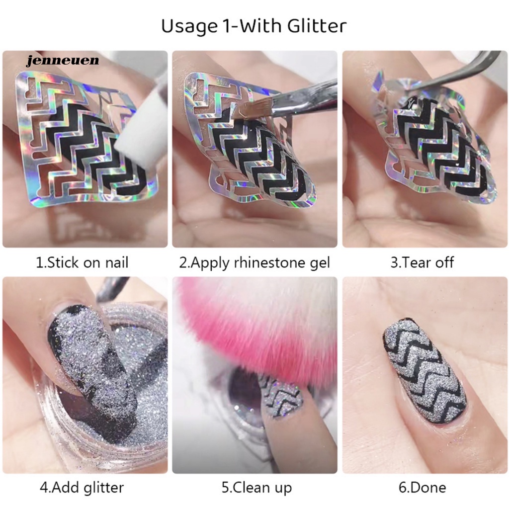 Set 24 Khuôn Trang Trí Móng Tay Nghệ Thuật Dễ Dàng Mang Theo