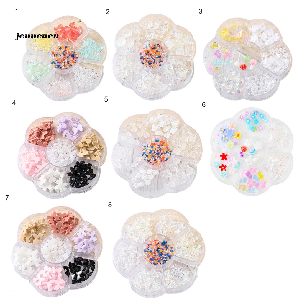 1 Hộp Phụ Kiện Trang Trí Móng Tay Nghệ Thuật Hình Gấu 3D DIY