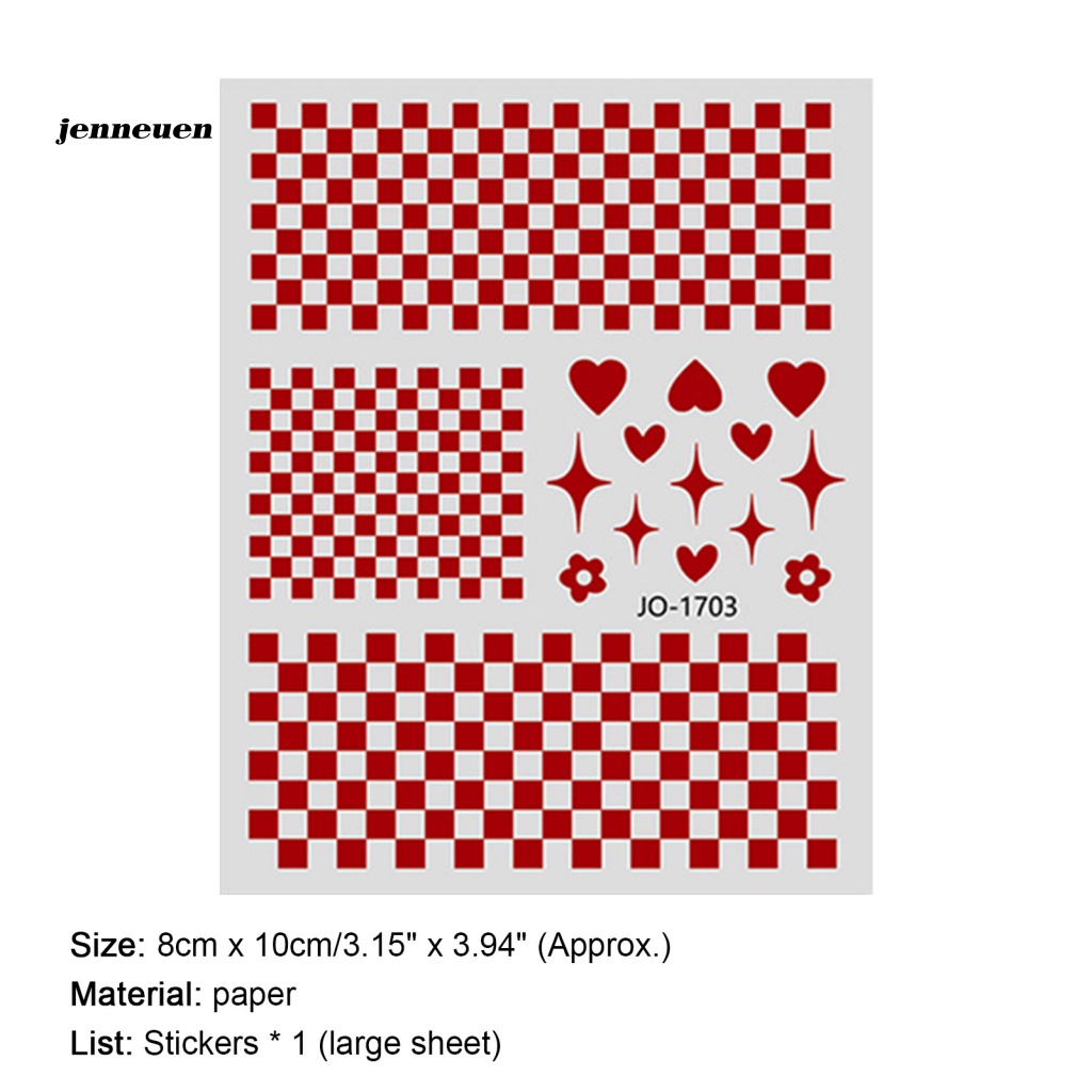 Miếng Dán Trang Trí Móng Tay 2D Siêu Mỏng Tinh Tế