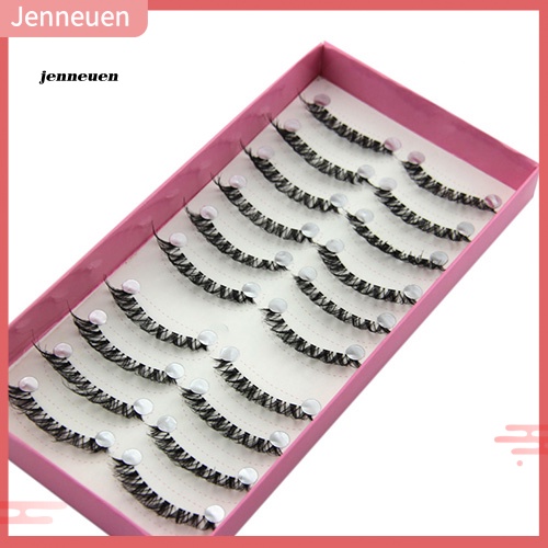 Set 10 Cặp Lông Mi Giả Màu Đen Dài Và Dày Tự Nhiên