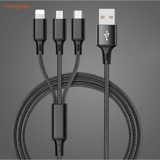Dây Cáp Sạc 3 Trong 1 Đa Năng Cổng Micro USB Loại C Cho iPhone Android