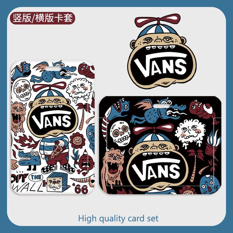 Niche Túi Đựng Thẻ Học Sinh / Thẻ / Huy Hiệu Ngang Thương Hiệu Có Dây Đeo Ngang Thương Hiệu Graffiti Đường Phố Độc