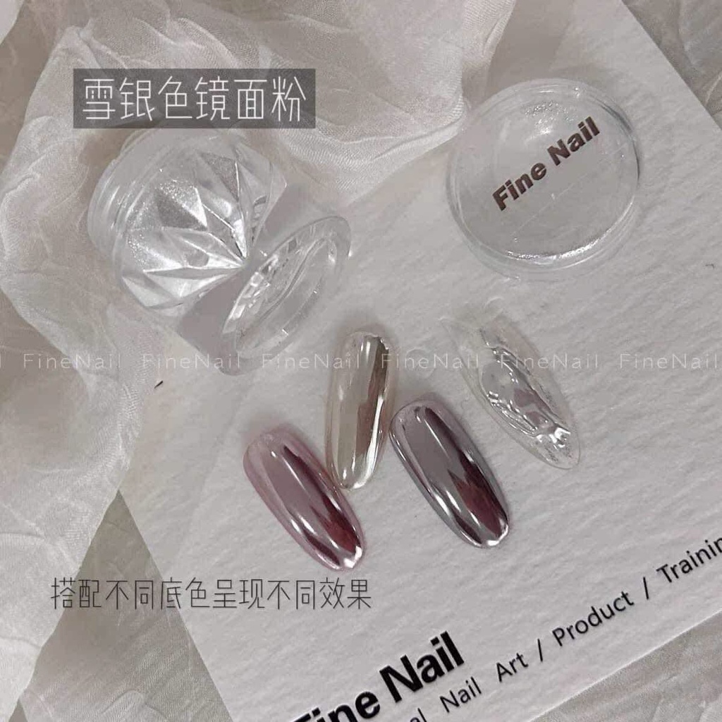 Tráng Gương Trắng Bạc trang trí móng tay nail - manh219