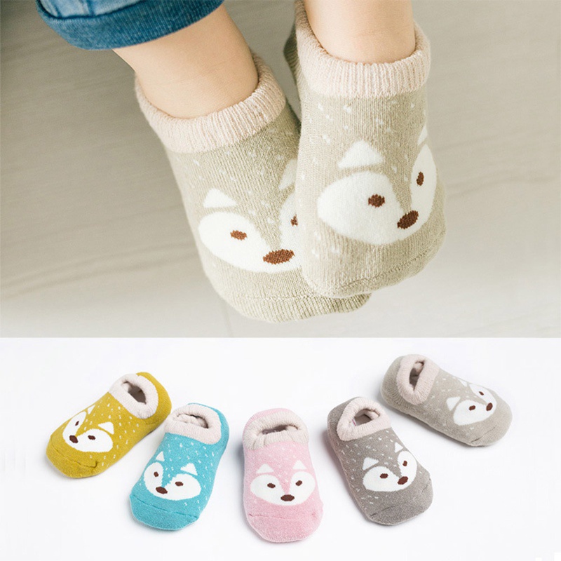 Vớ Cotton Chống Trượt In Họa Tiết Hoạt Hình Dễ Thương Cho Bé Sơ Sinh