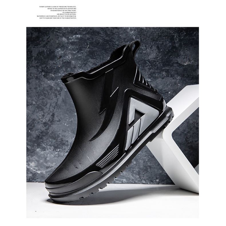 Giày Bốt Cao Su Đi Mưa / Câu Cá Đế Dày Chống Trượt / Thấm Nước Thời Trang Cho Nam Và Nữ