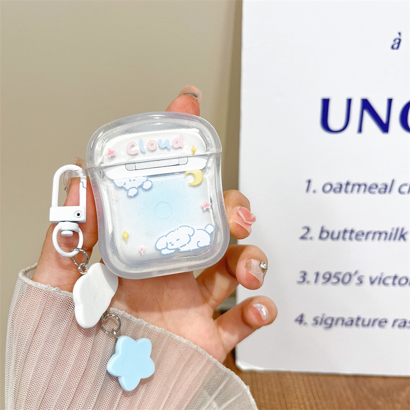 Vỏ Bảo Vệ Hộp Sạc Tai Nghe Bluetooth Không Dây Airpods1 / 2 3 Pro Pro2 Air Pods Pro 3 Hình Đám Mây Dễ Thương Ốp