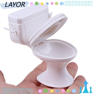 Đồ trang trí Bồn Cầu Mini Trang Trí Nhà Búp Bê Phong Cách Cổ Điển