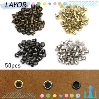 Set 50 khoen móc mini 1.5/ 2.0/ 2.5mm dùng làm thắt lưng/ giày/ túi/ đồ chơi thủ công 