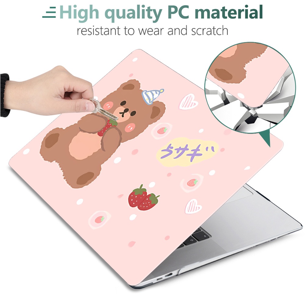 Vỏ bảo vệ có logo cho MacBook Air 13 inch A2337 M1 A2179 Pro 13 14 16 inch A2338 kèm miếng dán bàn phím chống trầy J9PX
