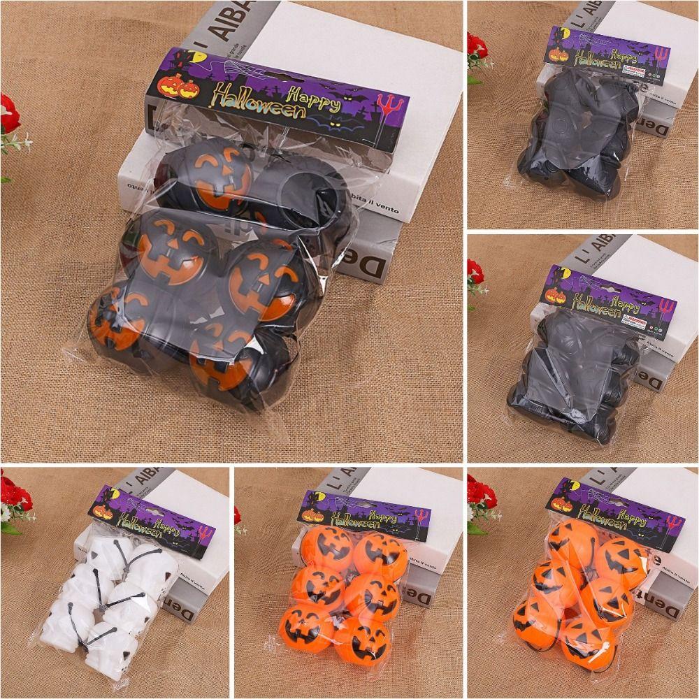 Bộ 6 Xô Đựng Kẹo Bằng Nhựa Mini Hình Quả Bí Ngô Halloween