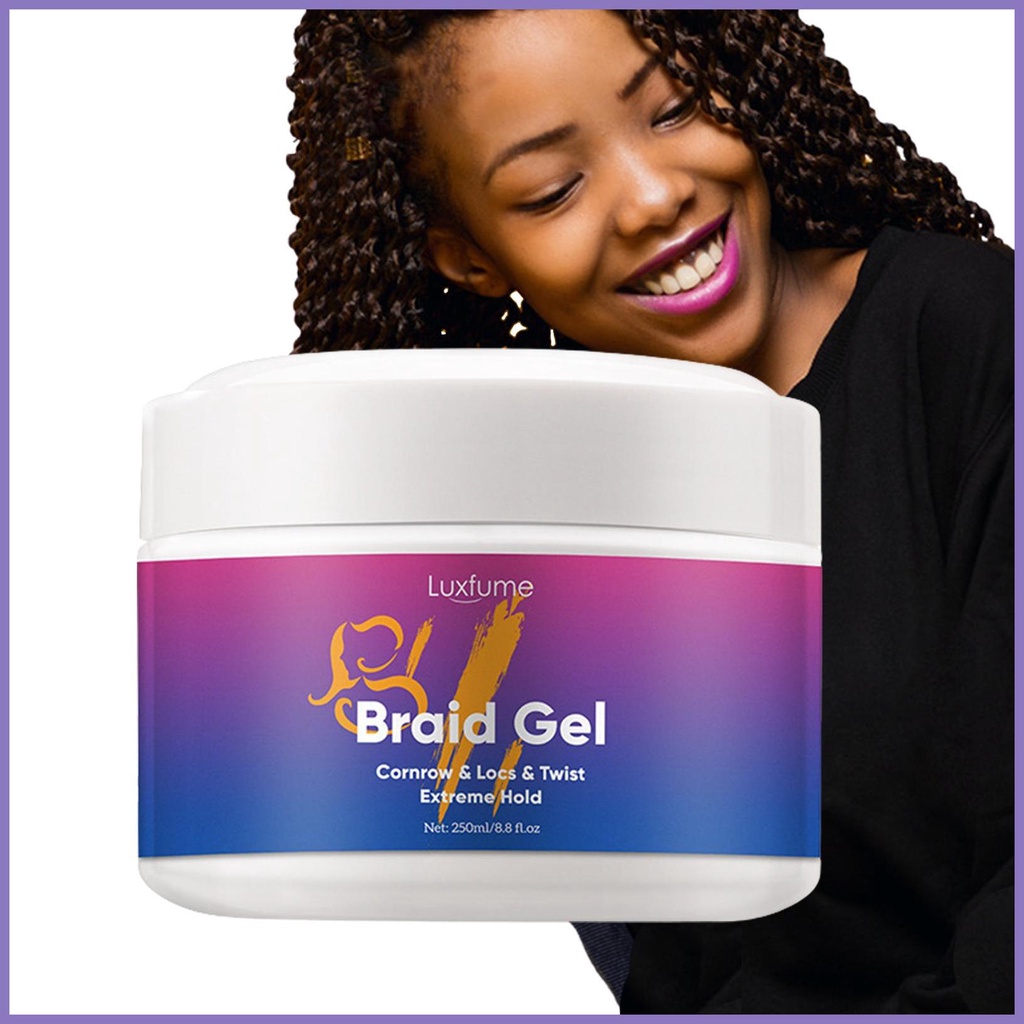 Gel tạo kiểu tóc braid 250ml gel tạo kiểu tóc shining and conditioning gel tạo kiểu tóc cho phụ nữ da đen bện tóc extra nota2vn