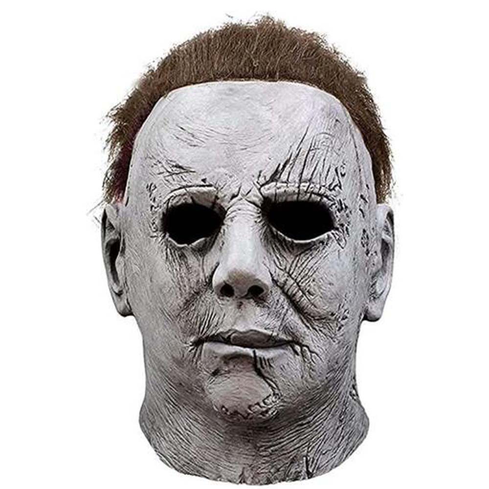Michael Myers Halloween Full Latex Mask Hair Scary Horror Fancy Dress Costume
