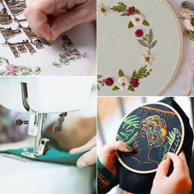 1 Cuộn Chỉ Polyester Màu Cầu Vồng 1000 Kích Thước Cho Máy May