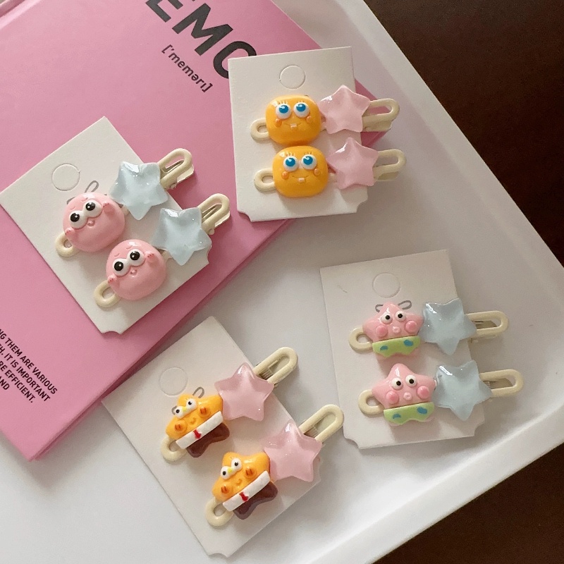 Hàng Mới Về Kẹp Tóc Mái Lượn Sóng Họa Tiết Hoạt Hình Dễ Thương Cho Nữ