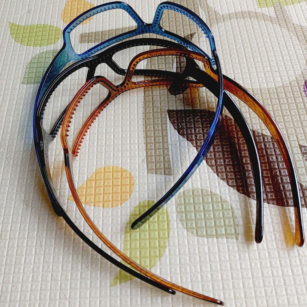 Lombar Băng Đô Cài Tóc Bằng Nhựa Xoăn Dày Hình Mắt Kính Râm Phong Cách Đường Phố Cá Tính