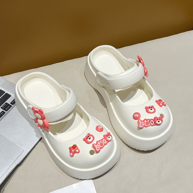 Dép Gấu Đế Mềm Chống Trượt Siêu Dễ Thương Hot Trend 2023 Dép Sandal Nữ Đi Học