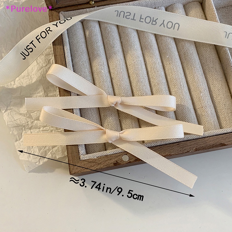 Set 2 Kẹp Tóc Nơ Ruy Băng Xinh Xắn Cho Nữ Mới