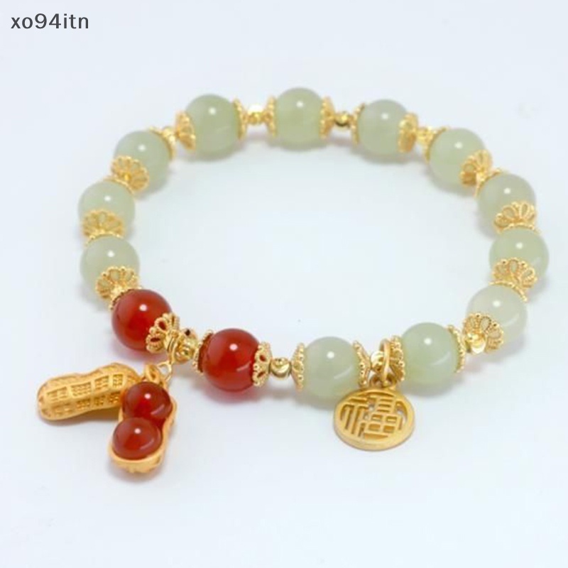 Vòng Tay Hạt Đậu Phộng May Mắn Phong Cách Trung Hoa Thời Trang Cho Nữ