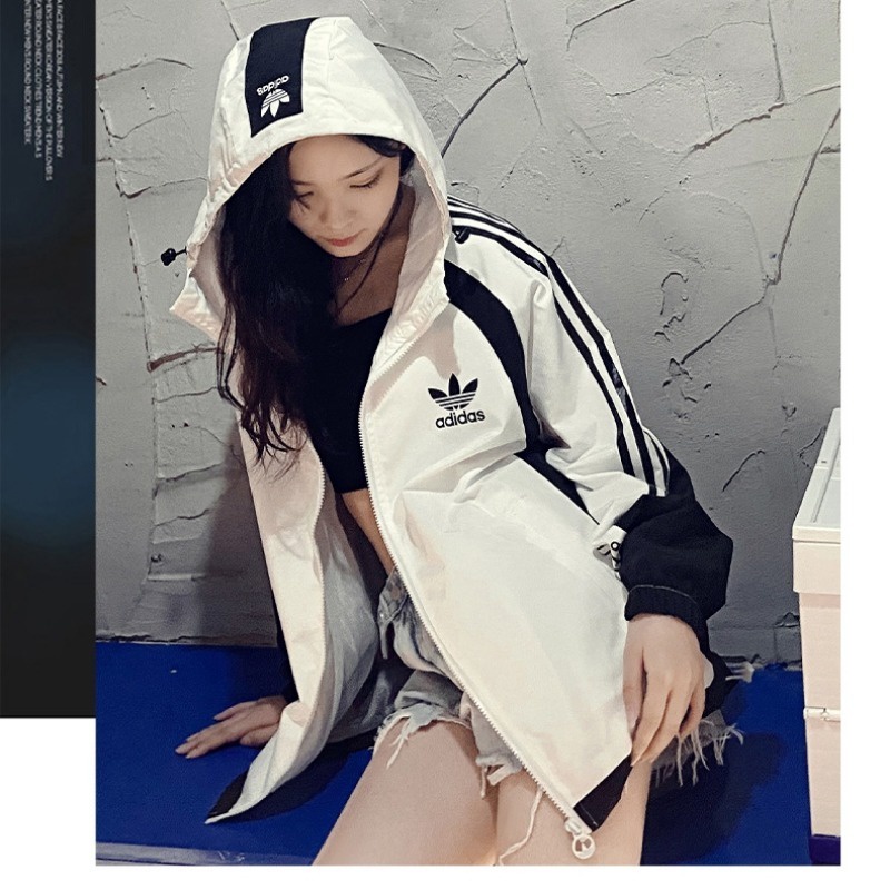 Áo Khoác Gió Adidasoriginals 100% Chính Hãng In Họa Tiết Kẻ Sọc Cổ Điển Thời Trang Cho Nam Và Nữ