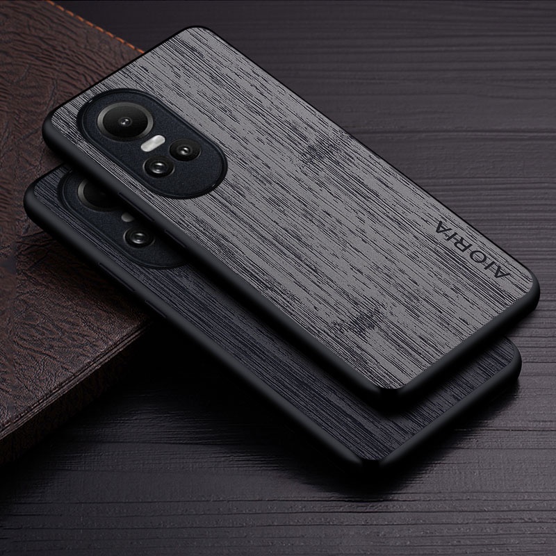 Ốp Bao Da Điện Thoại Họa Tiết Vân Gỗ Cho oppo reno 10 pro reno10 pro plus 5g reno 10 pro Ốp