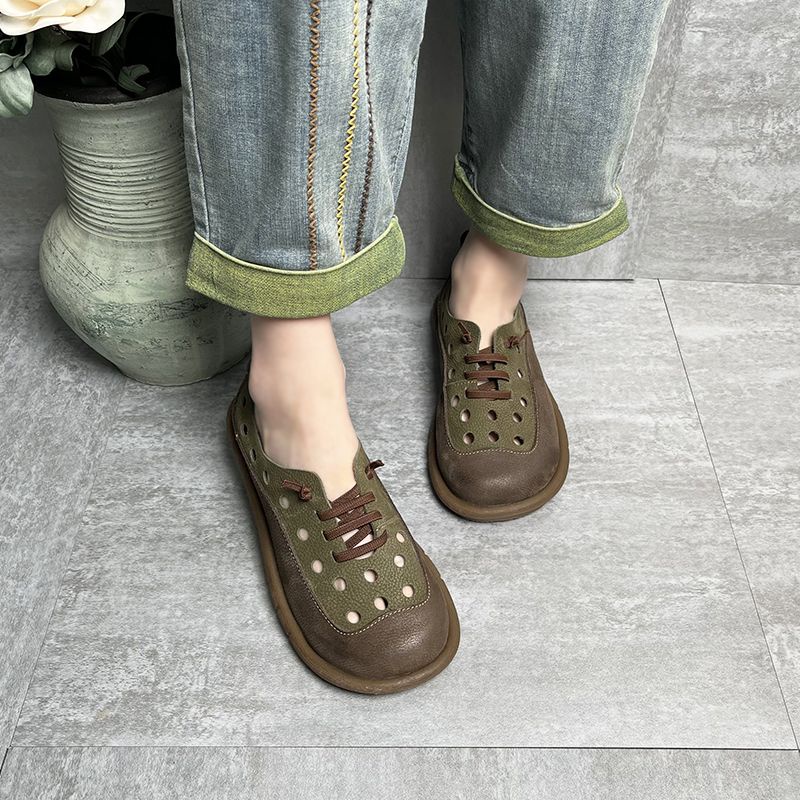 Xăng đan Da crocs Phong Cách vintage Thời Trang 2023 Cho Nữ