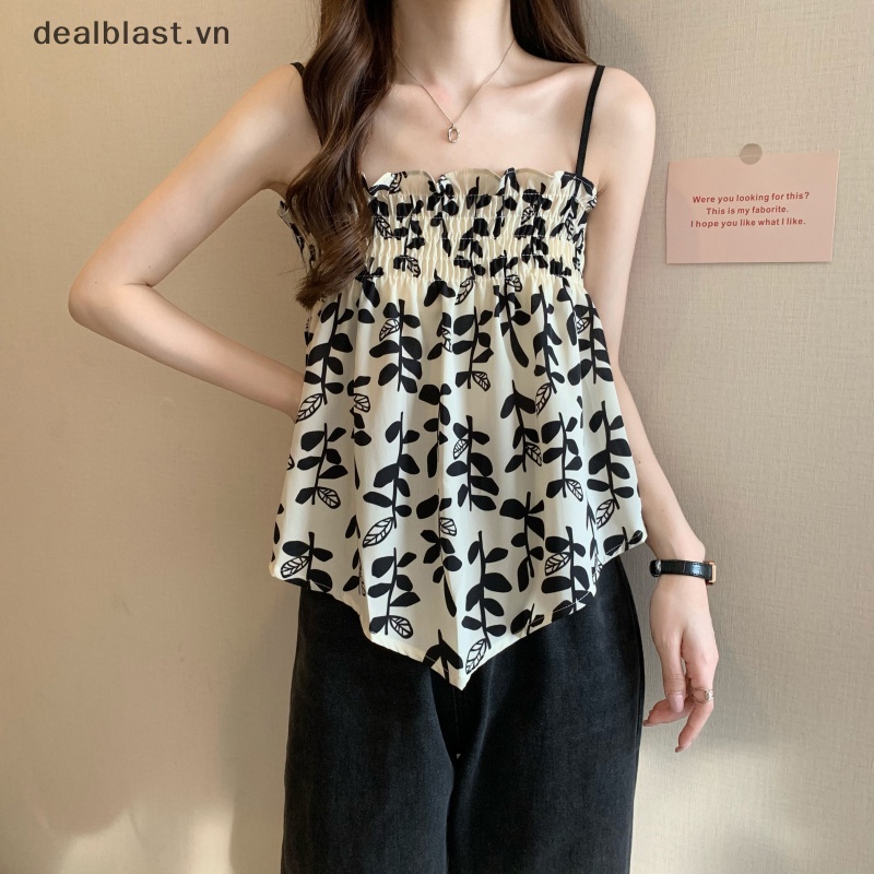 Áo Dây Nữ Cộc Tay In Hoa Thời Trang Gợi Cảm