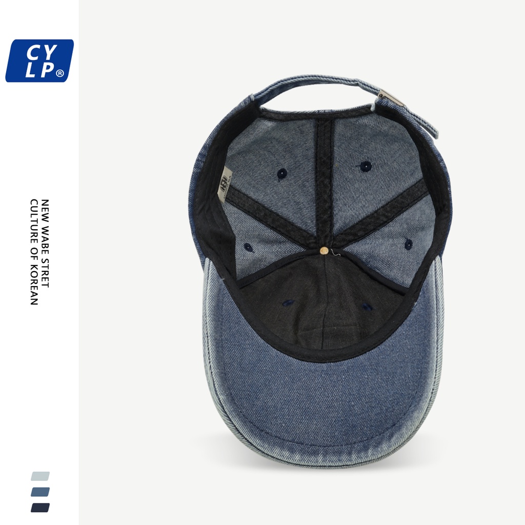 Mũ Lưỡi Trai Denim Thêu Chữ Phong Cách Hàn Quốc Dễ Thương Chất Lượng Cao