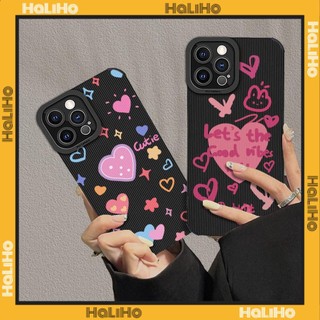 Ốp lưng iPhone 11 Pro max Ốp Lưng Điện Thoại Veneer Mềm Chống Sốc Vân Dọc Màu Đen Bảo Vệ Máy Ảnh Màu Sắc Ngộ Nghĩnh Trái Tim Lớn Tương thích với iPhone 14 13 Pro max 12 Pro max XS XR Max 7 8