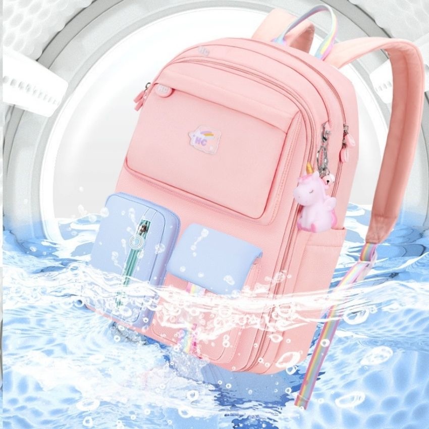 TD678AH Cặp balo học sinh nữ đi học cấp 1,2 size 39cm chất liệu vải dù cao cấp chống thấm nước,chống xước có nhiều ngăn