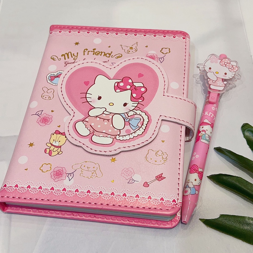 ⚡VẬN CHUYỂN NHANH⚡⚡ 100 Trang Anime Sanrios Cinnamoroll Notebook My Melody Kuromi Girl Girl Cartoon Cartoon Khóa Sổ Cái Nhật Ký Hộp Quà Tặng Văn Phòng