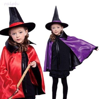 Set áo choàng + nón phù thủy + nón phù thủy đáng sợ hóa trang halloween