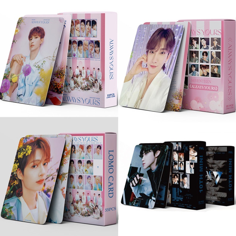 Hộp 55 Ảnh Lomo Card Nhóm Nhạc SEVENTEEN 10th Mini