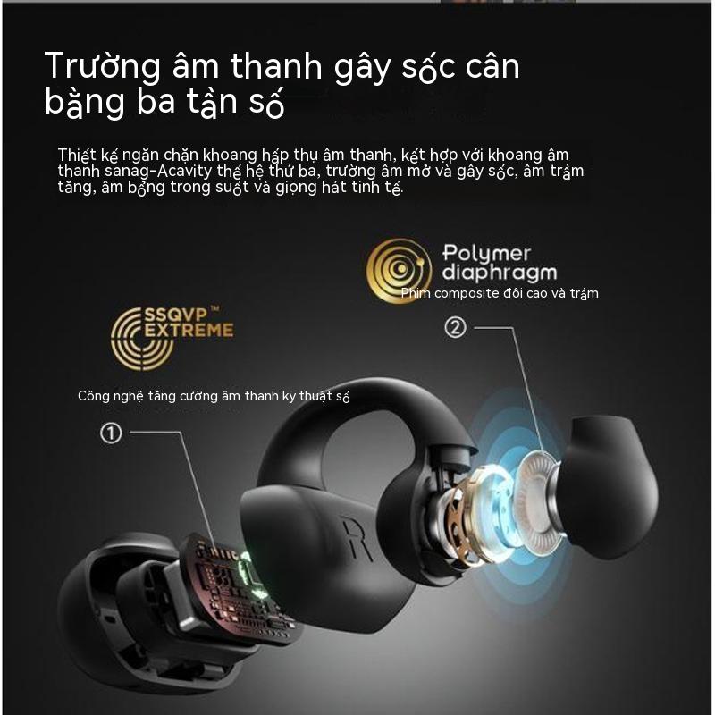 Tai nghe Bluetooth TWS không dây chính hãng, thời trang mới, tai nghe thể thao kẹp tai mới