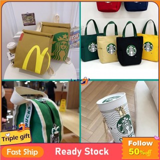 Starbucks túi vải canvas đựng hộp cơm trưa in hình nhóm nhạc blackpink