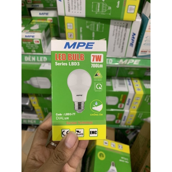 Bóng led MPE 5w 7w 9w 12w 15w 20w 30w 40w hàng chính hãng cty Mạnh Phương