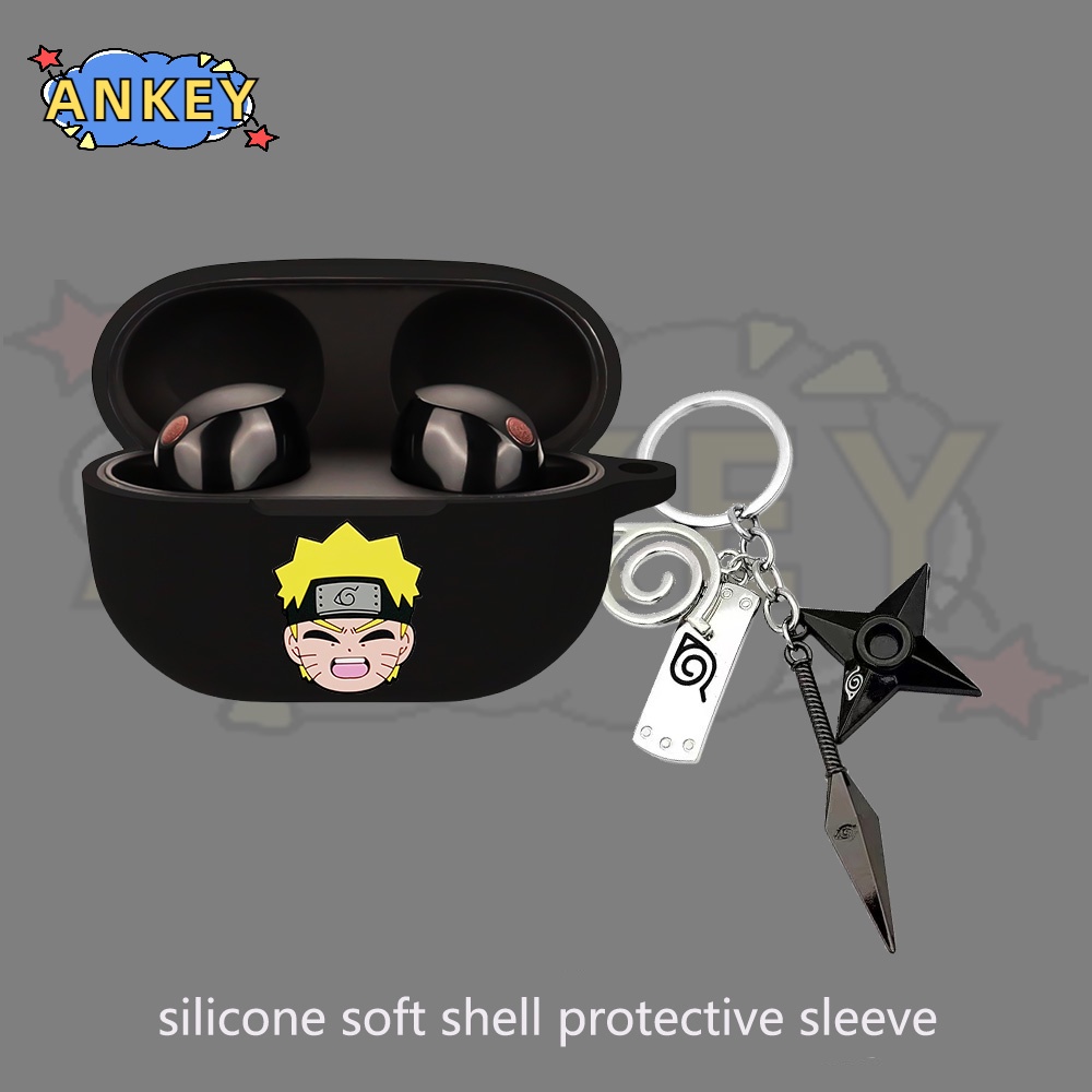 For Sony WF-1000XM5 WF-1000XM4 WF-1000XM3 WF-SP800N Earphone Silicone Case CUTE Boy Earbuds Soft Protective Headphone Cover Headset Skin with Pendant