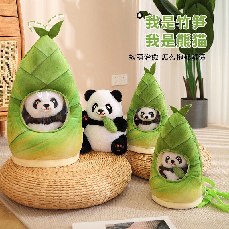 Gấu Trúc Nhồi Bông Dạng Ống Tre Xinh Xắn Dành Cho Bé