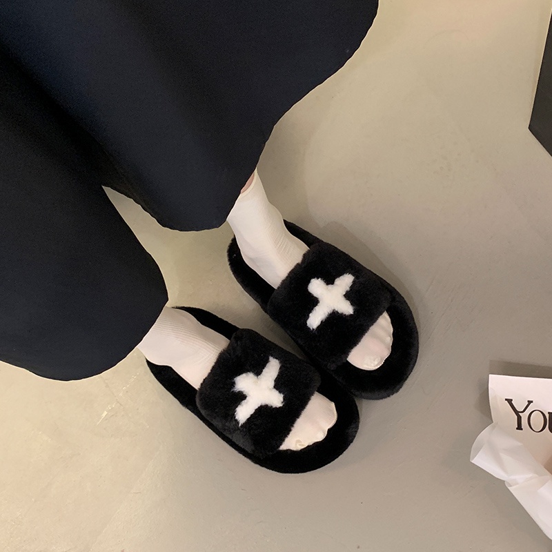 Dép bông ATIKOTA đế dày mềm mại nhẹ nhàng đi trong nhà ngoài trời cho nữ