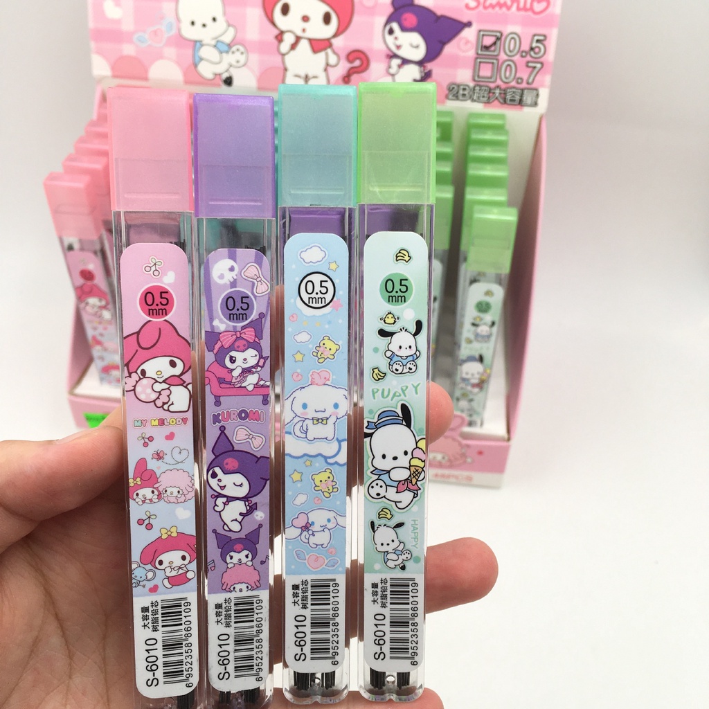 Chì bút chì sanrio 0,5mm 20 cái bút chì cơ khí refill resin chì văn phòng phẩm trường học